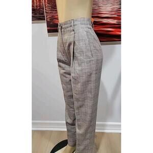 Alan Austin Beverly Hills RETRO High-Rise Plaid Women's Size 44/US L Pants #01